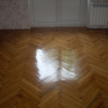 Результат проведенных работ Паркет после циклевания