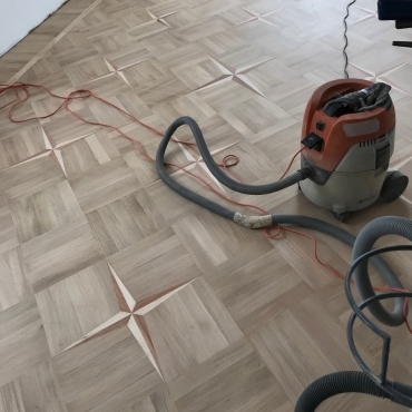 Вид паркета после циклевки