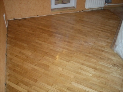 Результат реставрации паркета после затопления