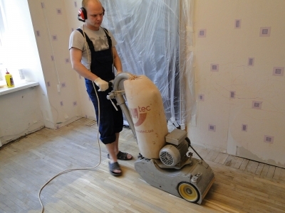 Шлифовка барабанной машиной