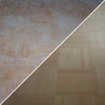 Реставрация пола - фото до и после