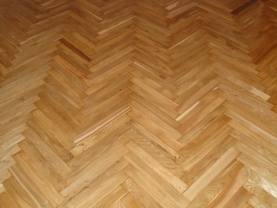 Вид паркетного пола после работы мастеров Паркет-Промакс