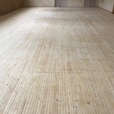 Вид подов после циклевки